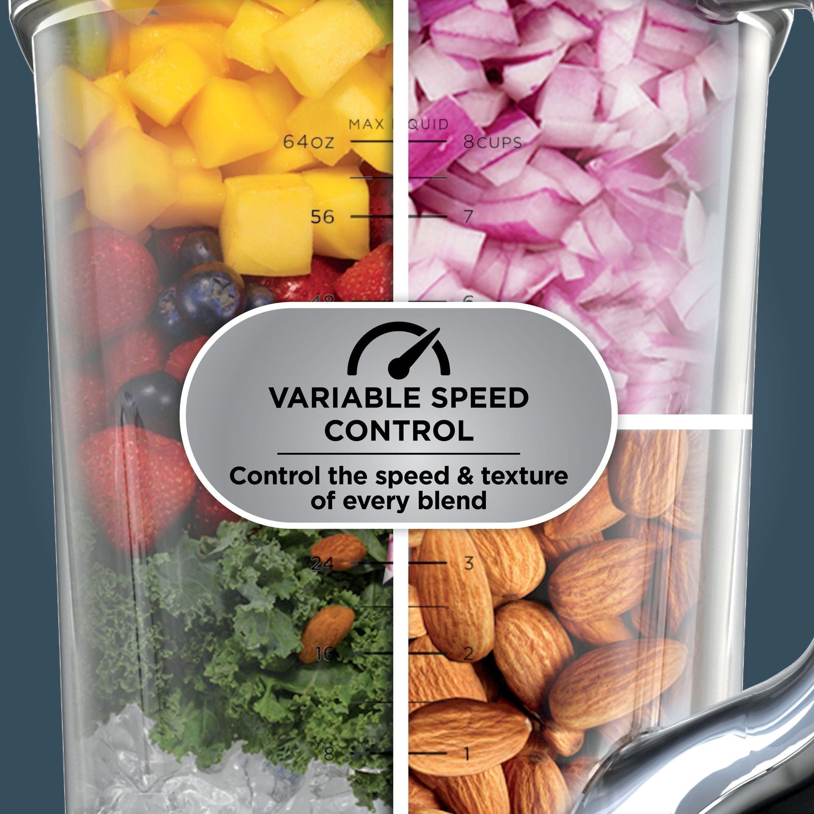 BlendSense Duo Blender with 72-oz Full-Size Pitcher & Pre-Set Programs, Includes Two 24-oz Single-Serve Cups, 1800W U3F1 - product image 4