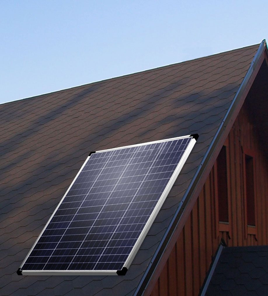 100 Watt, 12V Crystalline Solar Panel Kit with Stand and Charge Controller Q5X3 - product image 2