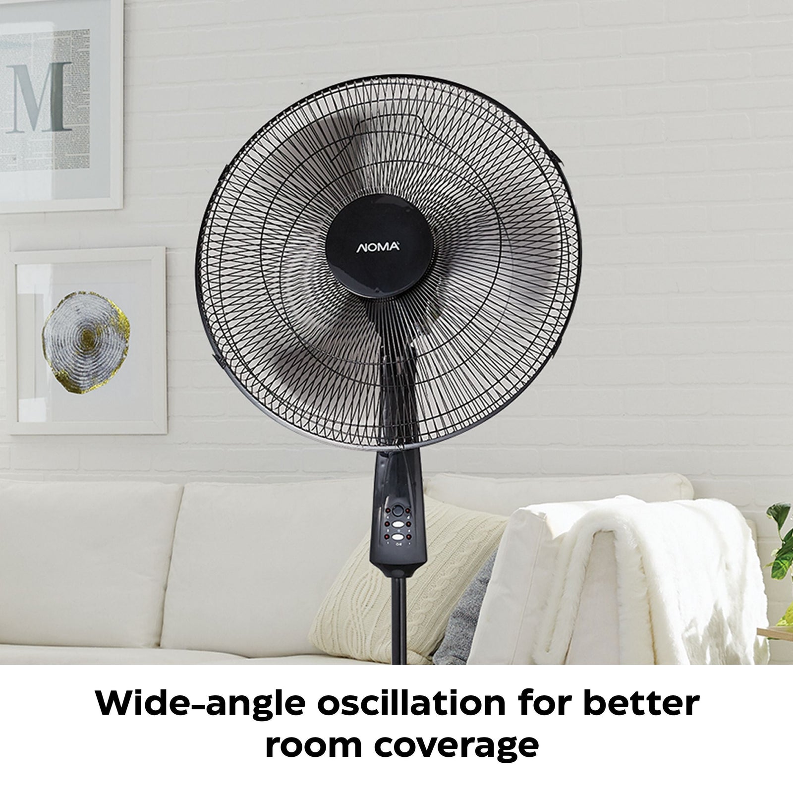 Oscillating Pedestal/Stand Fan with Remote Control, 3-Speed, Black, 18-in N7Z5 - product image 6