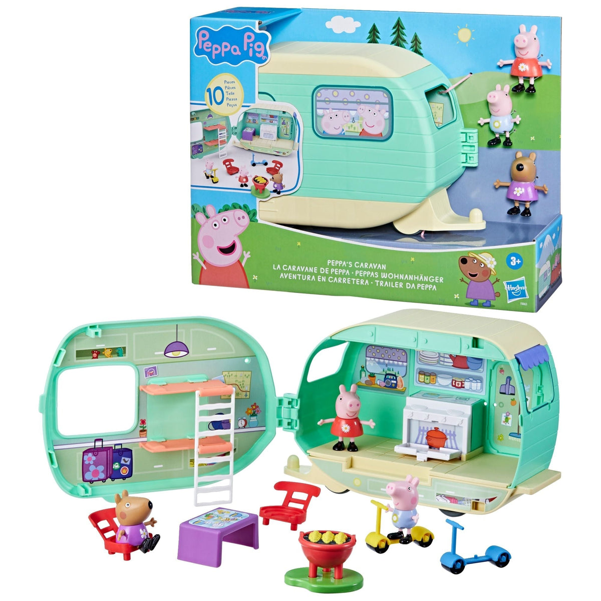 Pig 2-in-1 Caravan/Camper Playset with 3 Figures G2V4 - product image 1