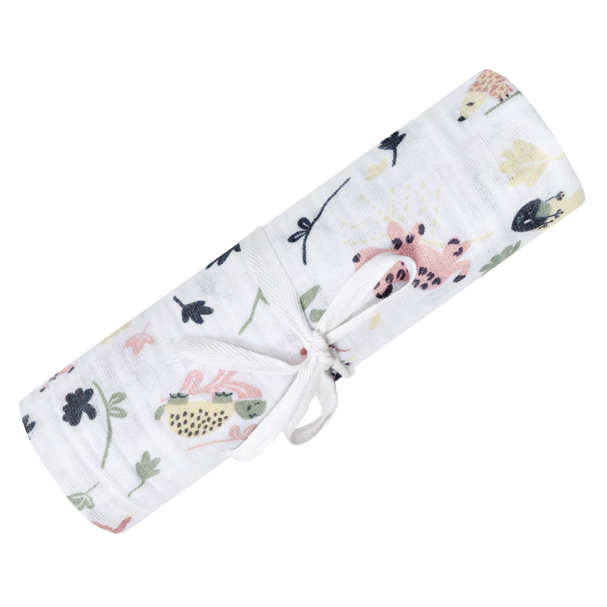 Cotton Muslin Baby Swaddle Blanket, Jungle Lotus P5Z8 - product image 1