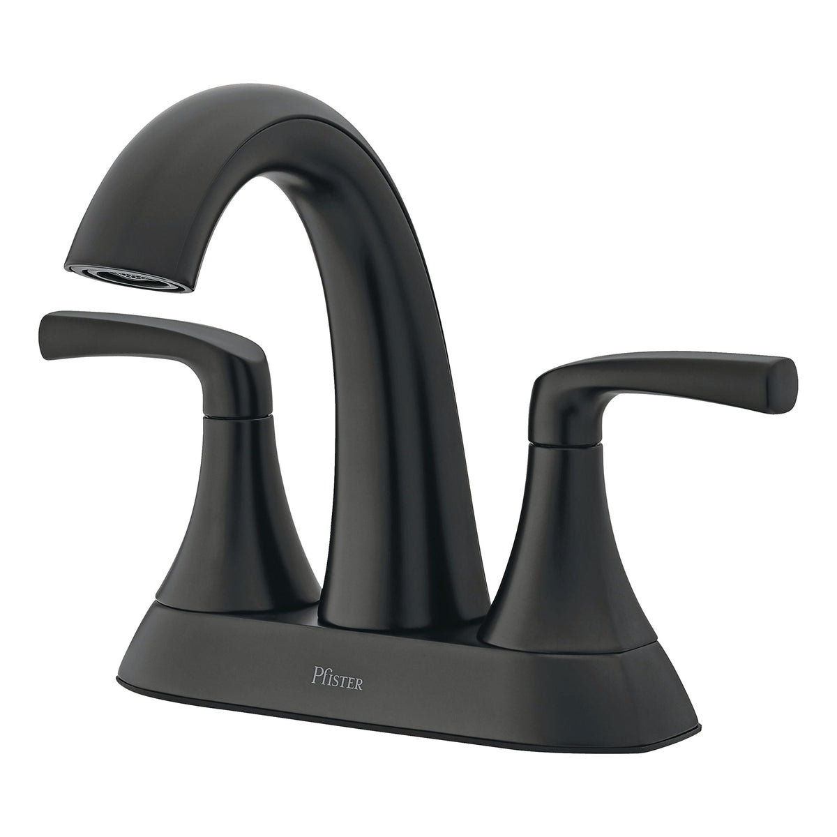 Rancho Double Handle 4-in Centreset Bathroom Sink Faucet Push & Seal Drain, WaterSense Certified, Matte Black T6I9 - product image 1