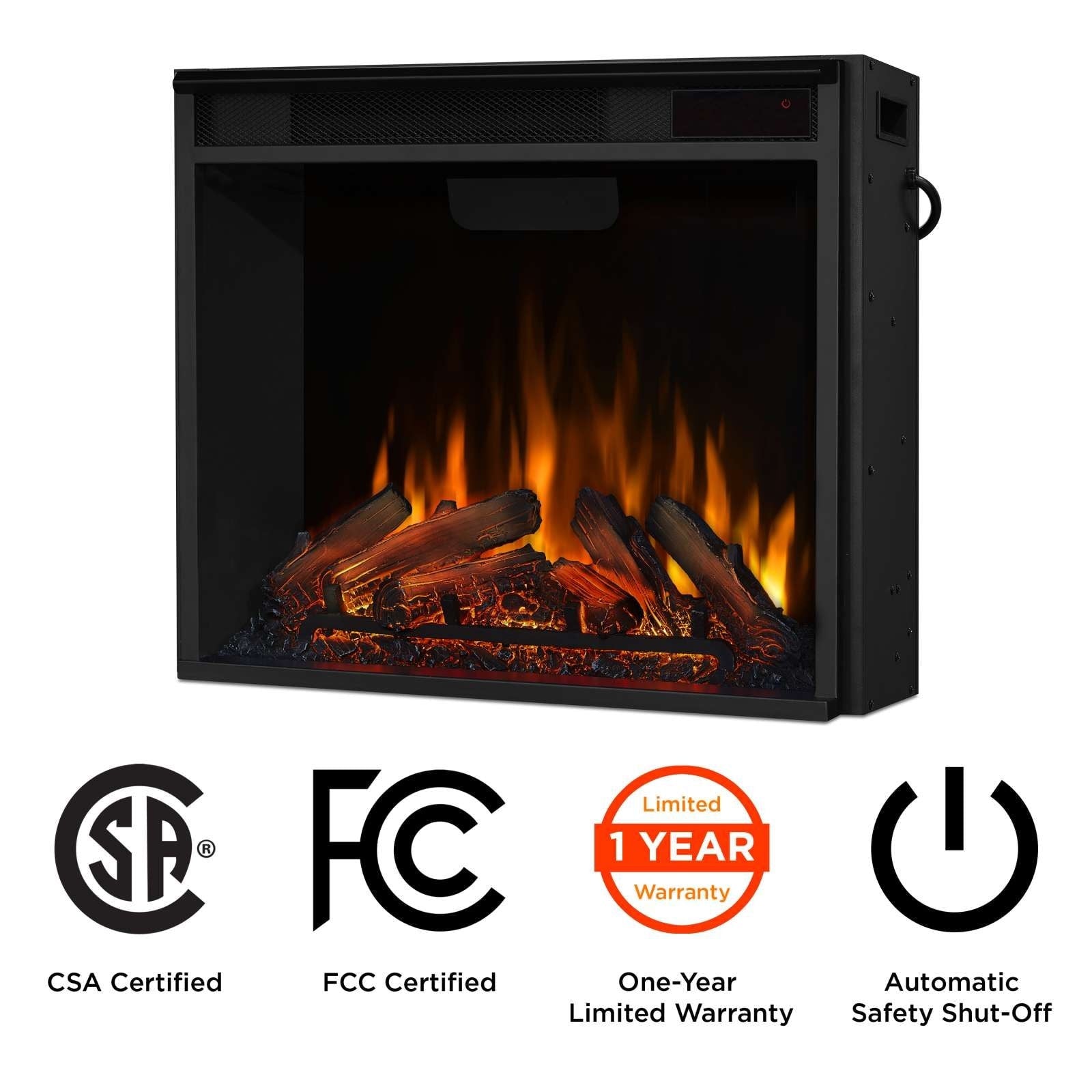Flame Valmont Media Indoor Electric Fireplace TV Stand, 74-in, 1500W, Includes Remote Control & Firebox, Chestnut Oak C5Q9 - product image 6