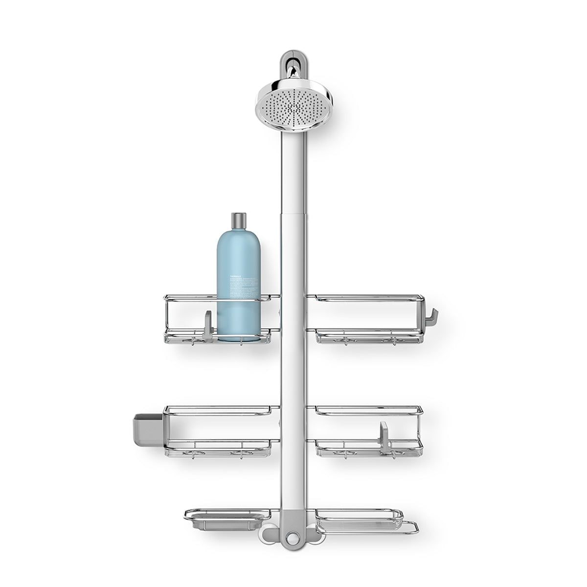 XL Rust-Resistant Adjustable Shelves Shower Caddy, Silver G1T1 - product image 1