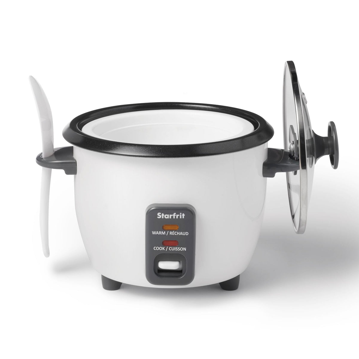 300W 6-Cup White Rice Cooker with Steam Basket T0E1 - product image 3