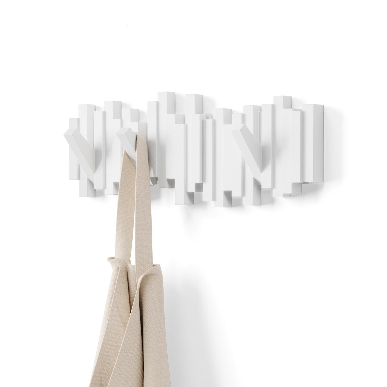 Multi 5 Hook Rack, White K0Z6 - product image 1
