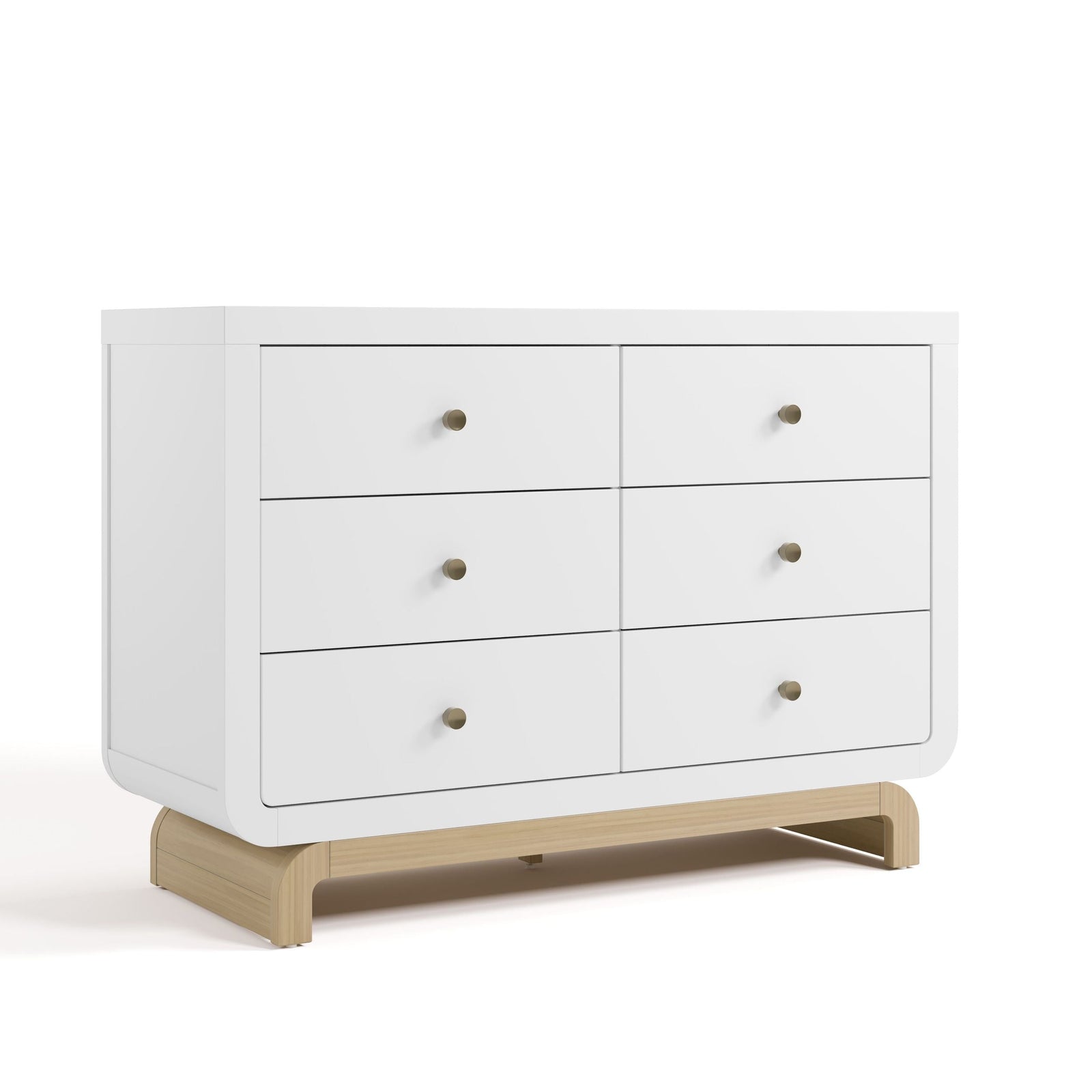Santorini 6-Drawer White/Driftwood Double Dresser/Chest N0V0 - product image 1