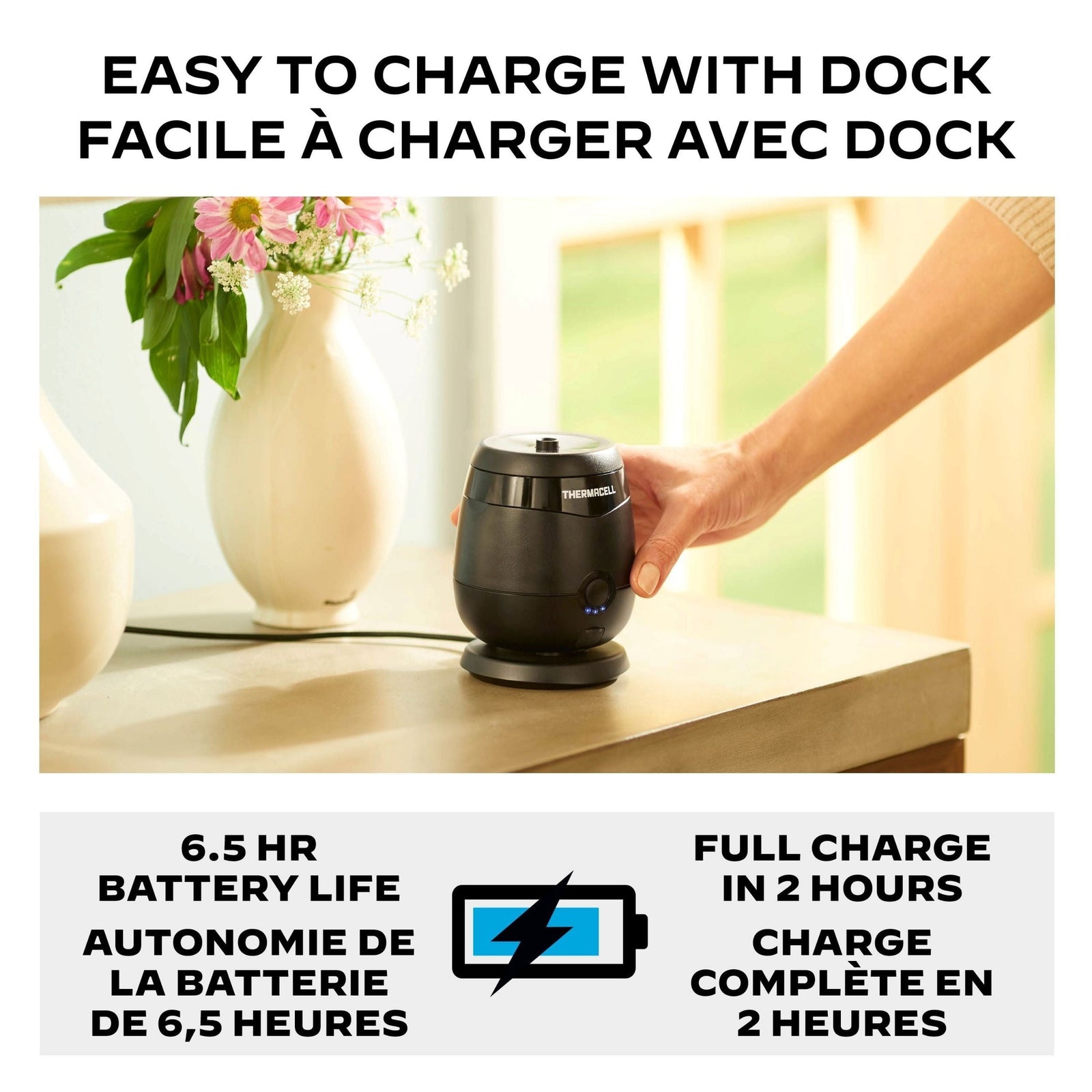 E-ZoneGuard Patio+ Rechargeable Mosquito Repeller with 36-Hr Refill and 6.5-Hr Battery N3W5 - product image 5