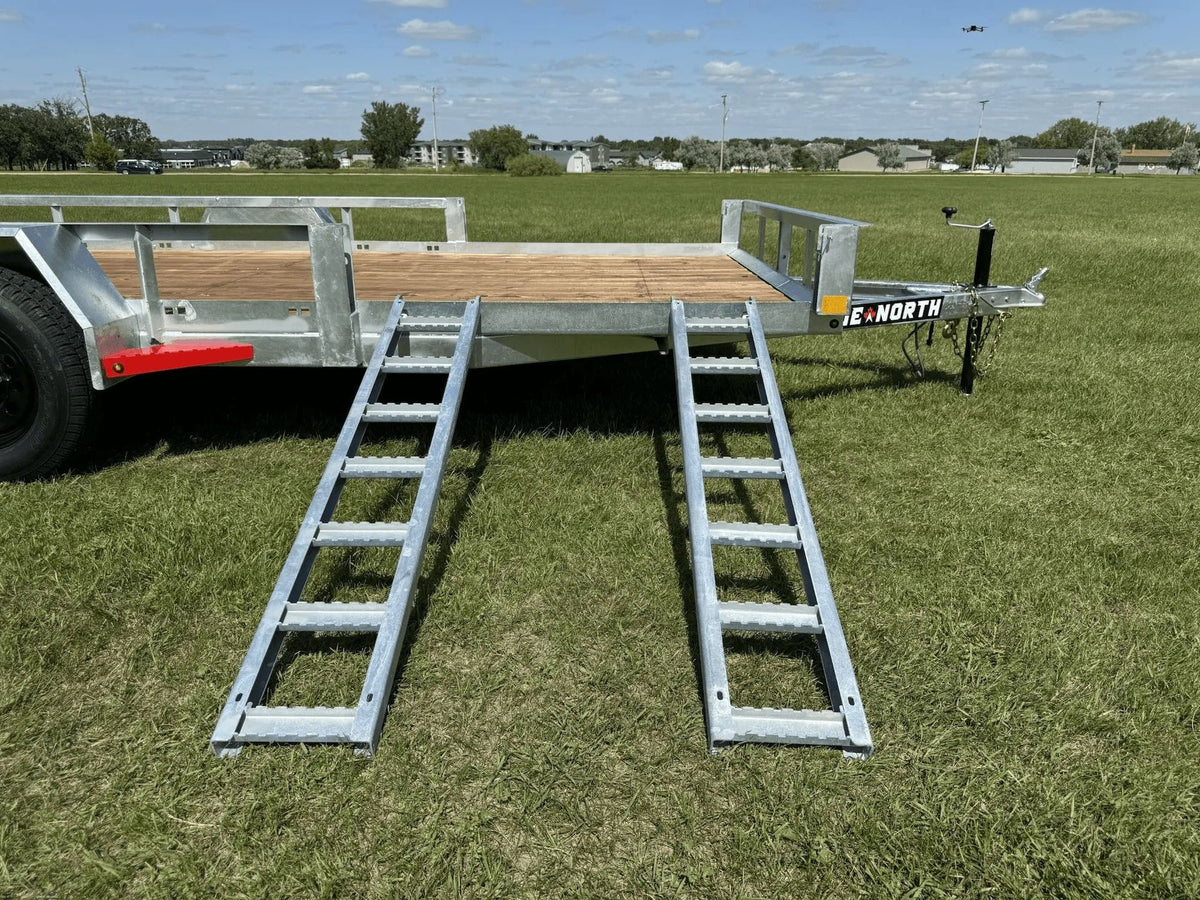83-in x 14-ft Utility Trailer with Gate & Side ATV Ramps, Galvanized M7W5 - product image 2