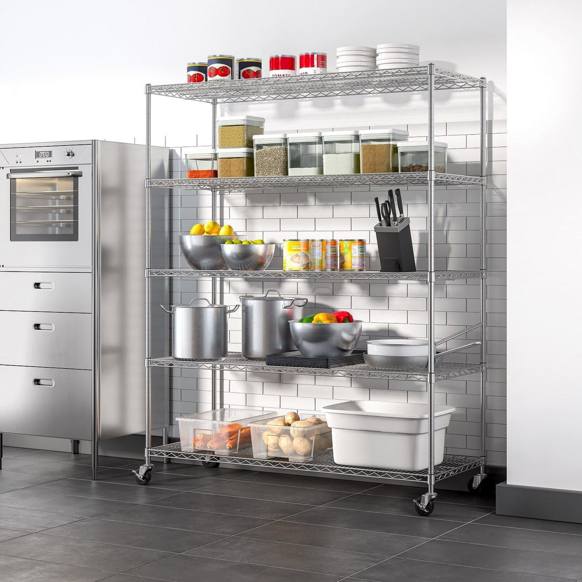 Classics 5-Tier Steel Shelving Rack, 60-in x 24-in x 72-in I5C5 - product image 5