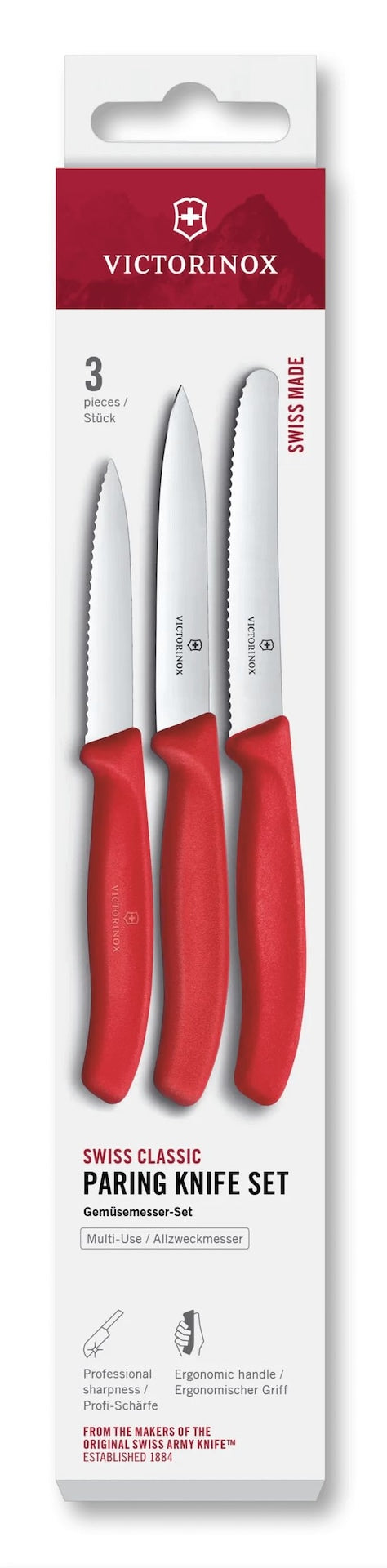 Paring Knife Set with Non-Slip Handles, 3-pc Q0S3 - product image 1
