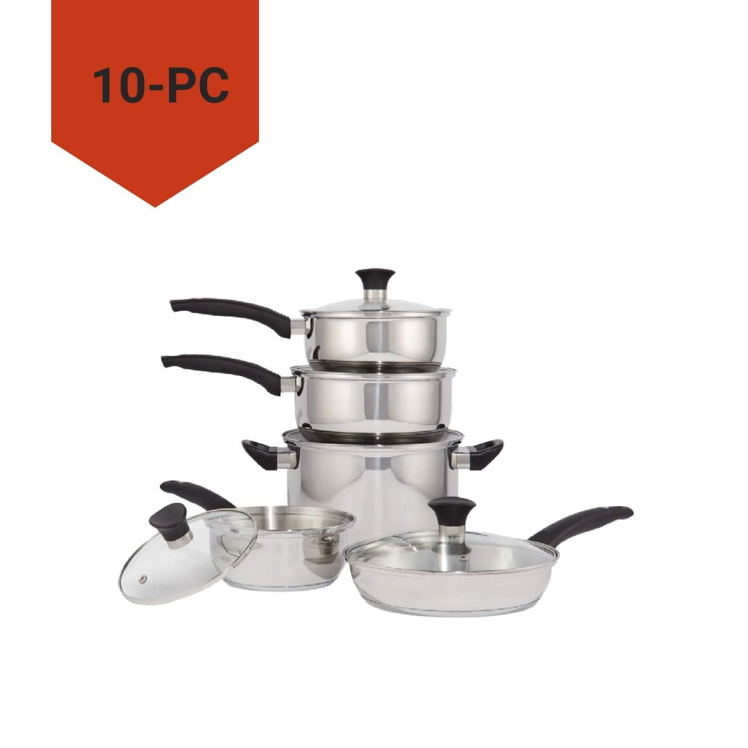 Everyday Series Premium Stainless Steel Cookware Set, Dishwasher & Oven-Safe, 10-pc T0C6 - product image 6