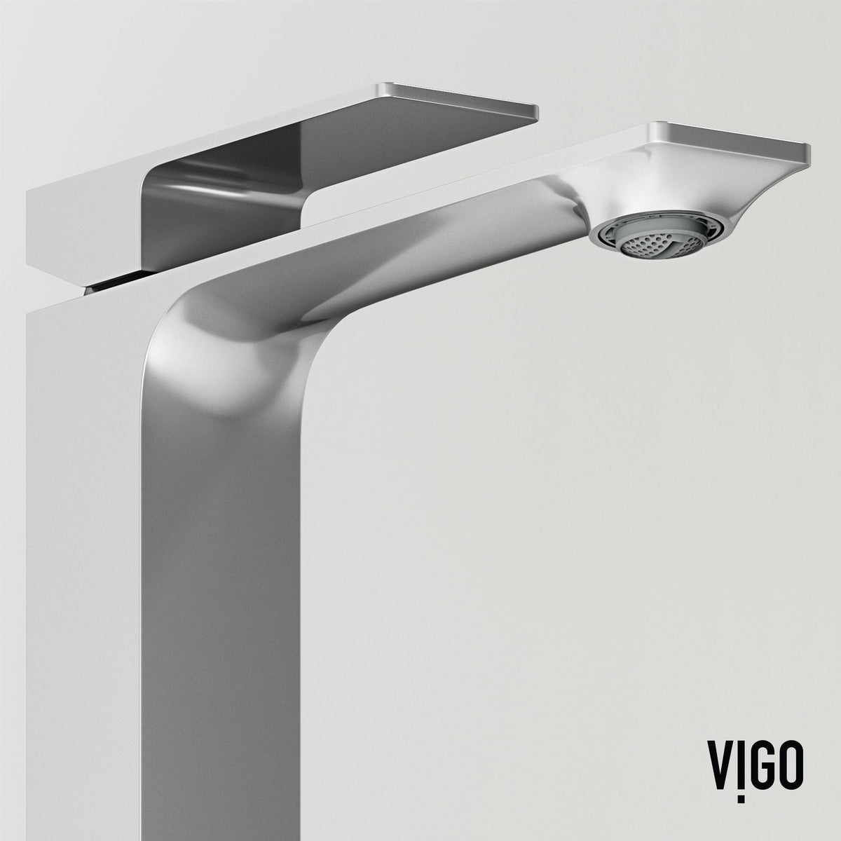 Duomo Gothic ConcretoStone Grey Bathroom Sink/Basin Set with Dunn Faucet and Rectangular Vessel J6Y9 - product image 7