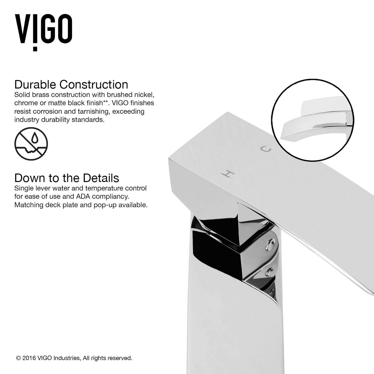 Duris Single Handle Single Hole Bathroom Sink Faucet, WaterSense Certified, Chrome D3D9 - product image 4