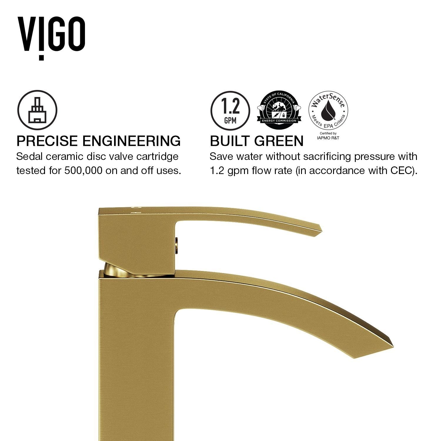 Duris Single Handle Vessel Sink Bathroom Faucet with Deck Plate, Matte BGold H7P6 - product image 6