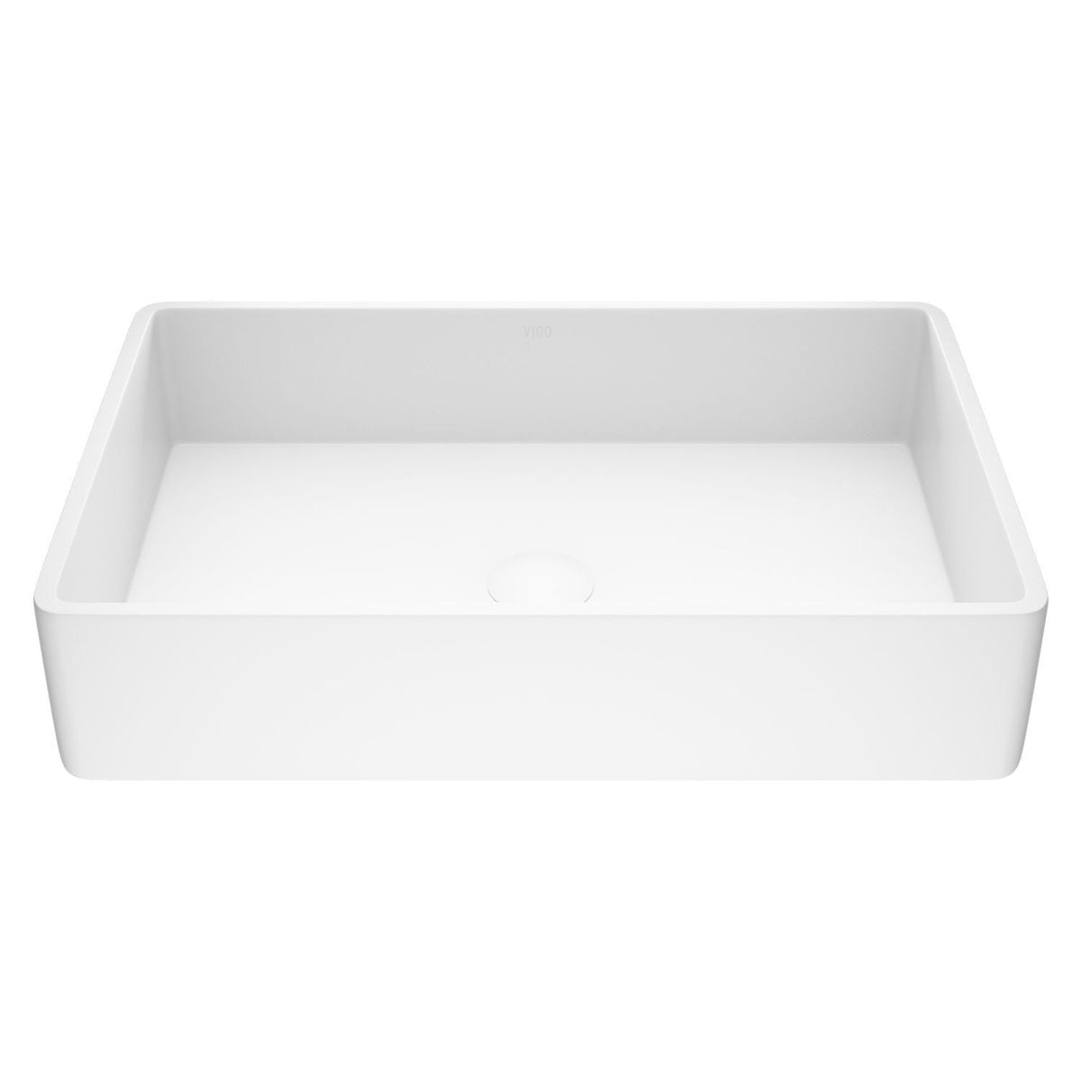 Magnolia Matte Stone Vessel Bathroom Sink/Basin with Deep Bowl, White E8Y7 - product image 1