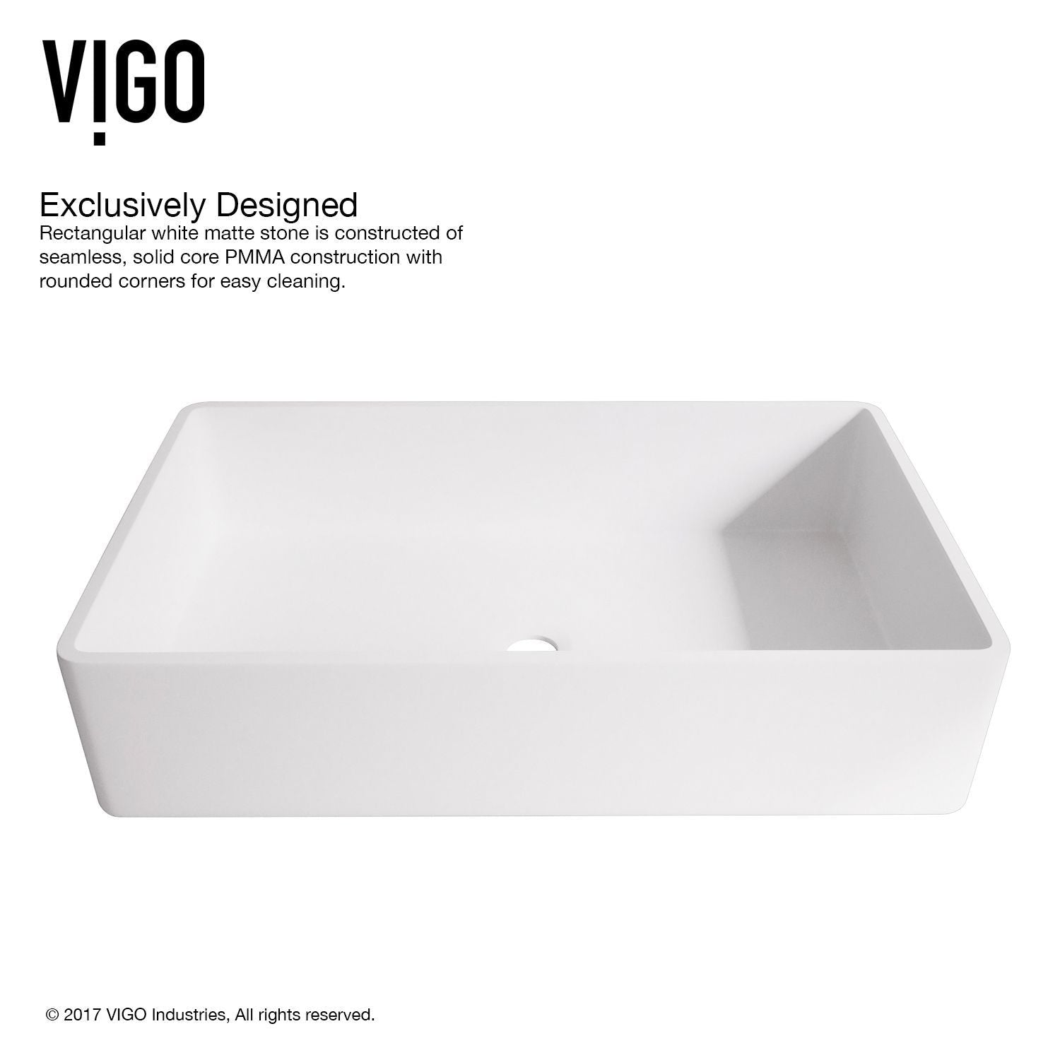 Magnolia Matte Stone Vessel Bathroom Sink/Basin with Deep Bowl, White E8Y7 - product image 3