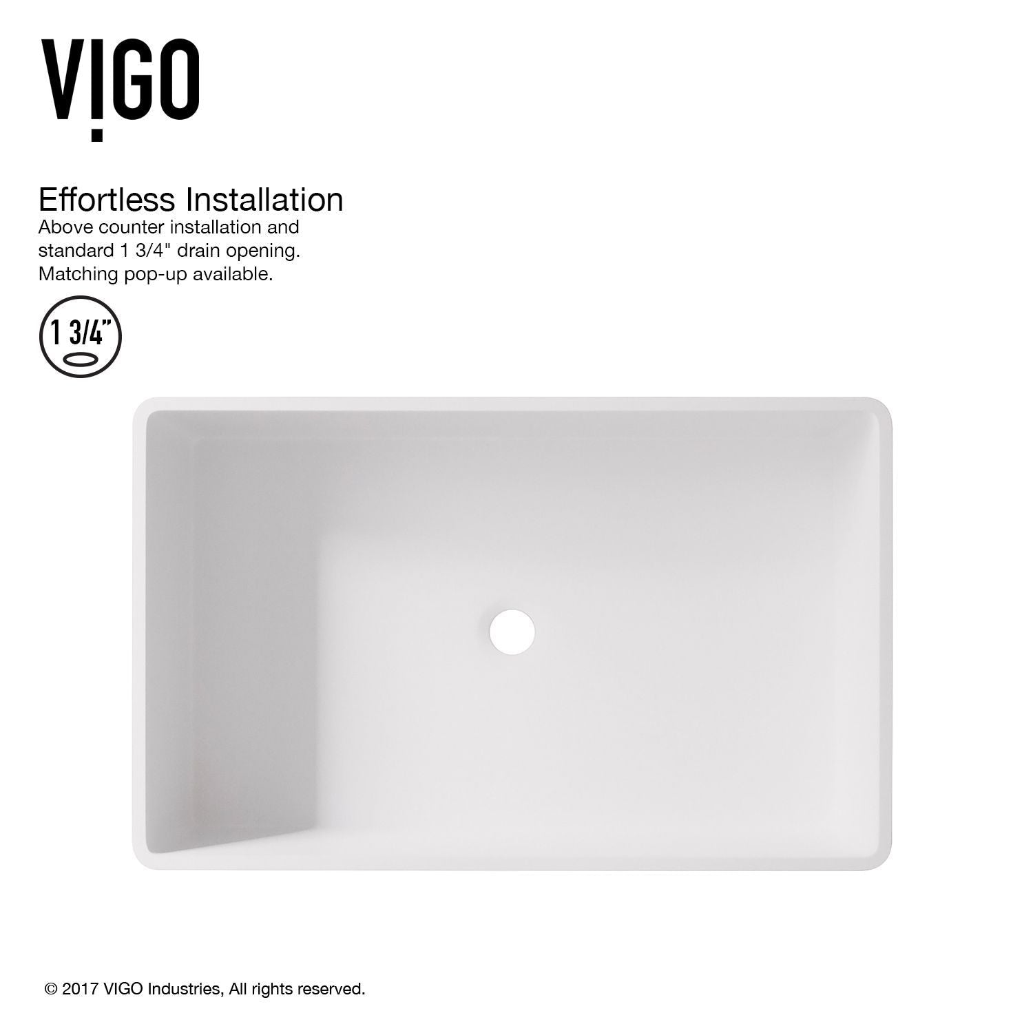 Magnolia Matte Stone Vessel Bathroom Sink/Basin with Deep Bowl, White E8Y7 - product image 4