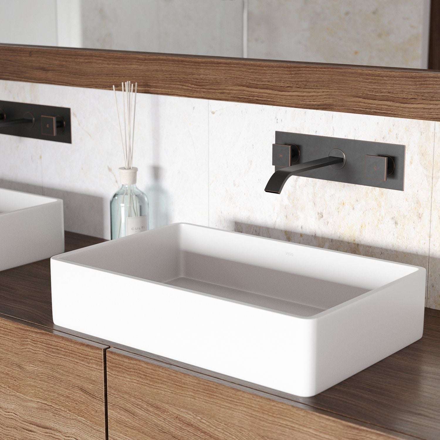 Magnolia Matte Stone Vessel Bathroom Sink/Basin with Deep Bowl, White E8Y7 - product image 6