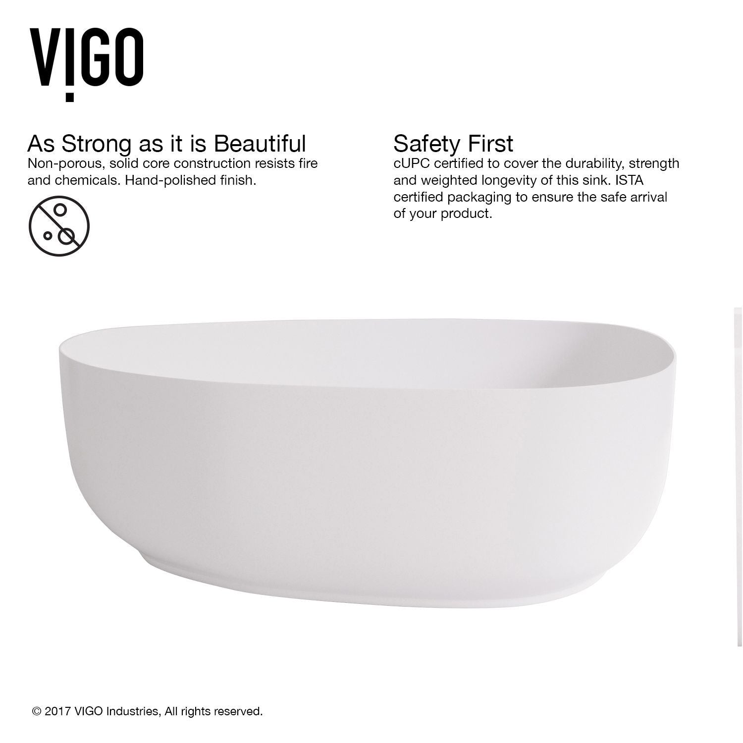 Peony Matte Stone Novelty Composite Vessel Bathroom Sink/Basin with Deep Bowl, White T3T1 - product image 3