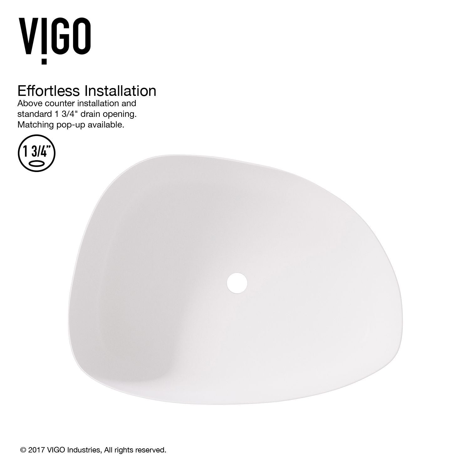 Peony Matte Stone Novelty Composite Vessel Bathroom Sink/Basin with Deep Bowl, White T3T1 - product image 4