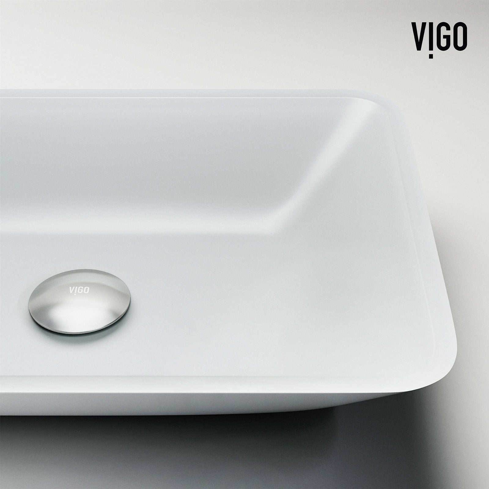 Sottile MatteShell White Bathroom Sink/Basin Set with Niko Faucet and Glass Rectangular Vessel D9V8 - product image 7