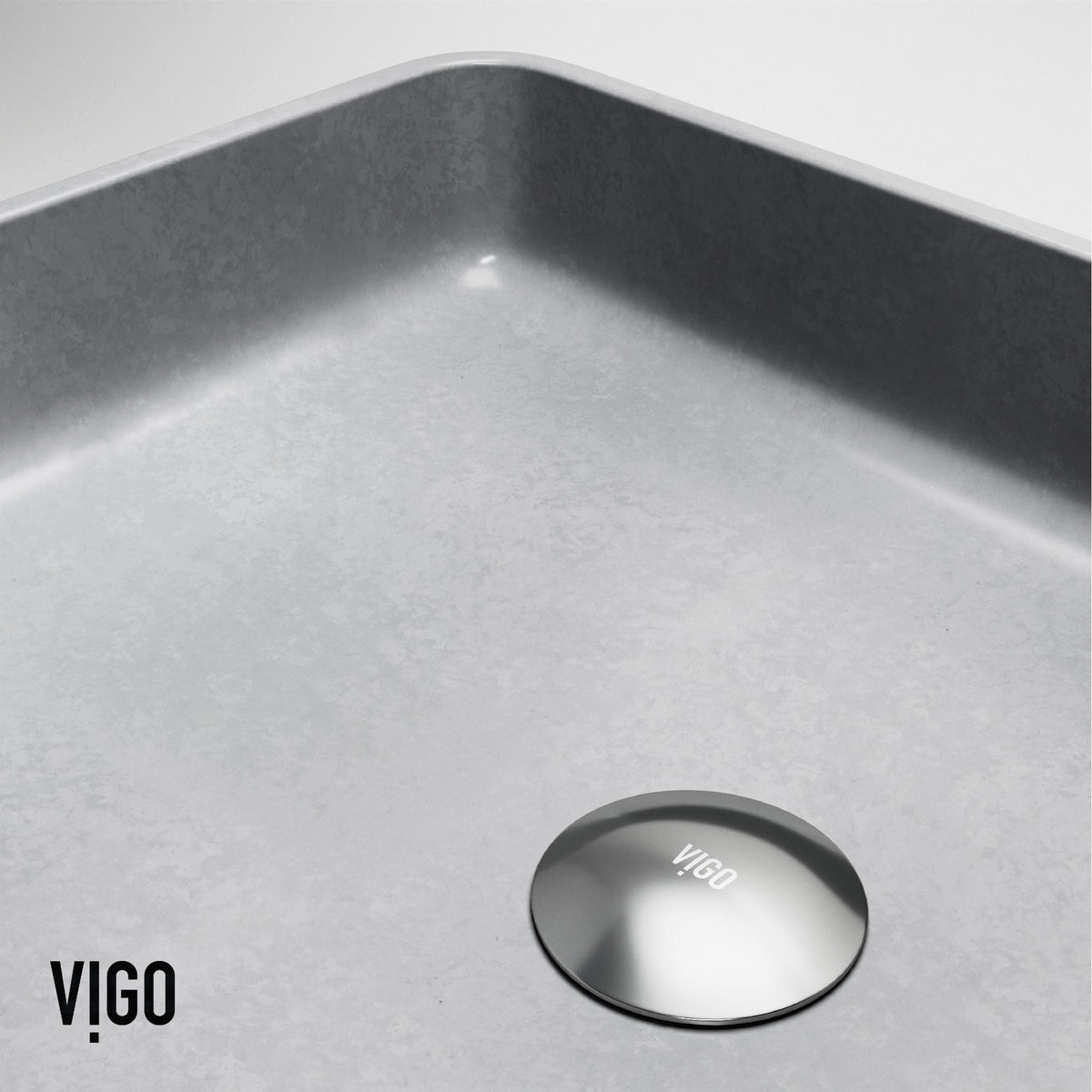 Tarragona Gothic ConcretoStone 19x14-in Deep Grey Bathroom Sink/Basin with Rectangular Vessel M8K2 - product image 8