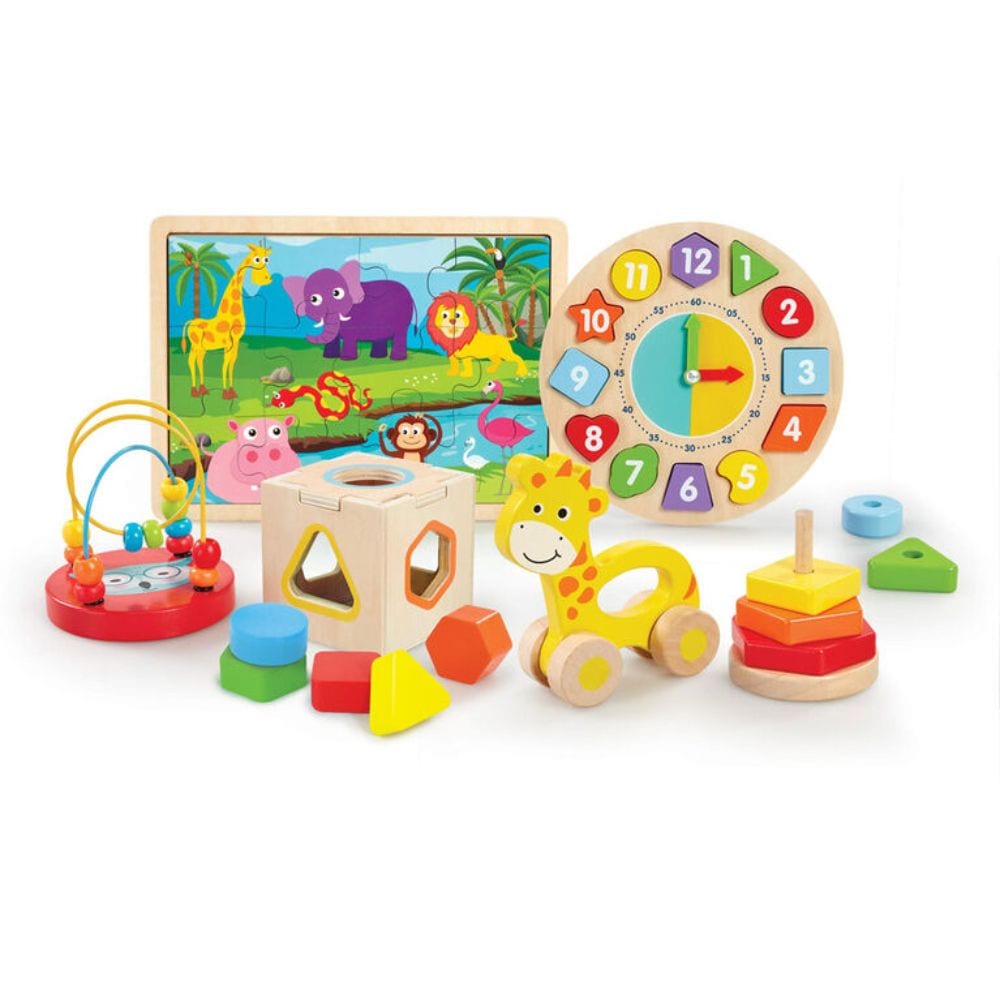 6-in-1 Wooden Game/Toy Gift Set for Ages 3+ C5J8 - product image 2