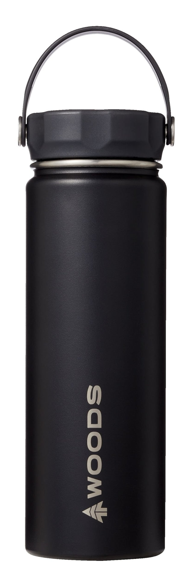 Water Bottle, 22-oz, Stainless Steel, Leak-Proof, Black D3D8 - product image 1