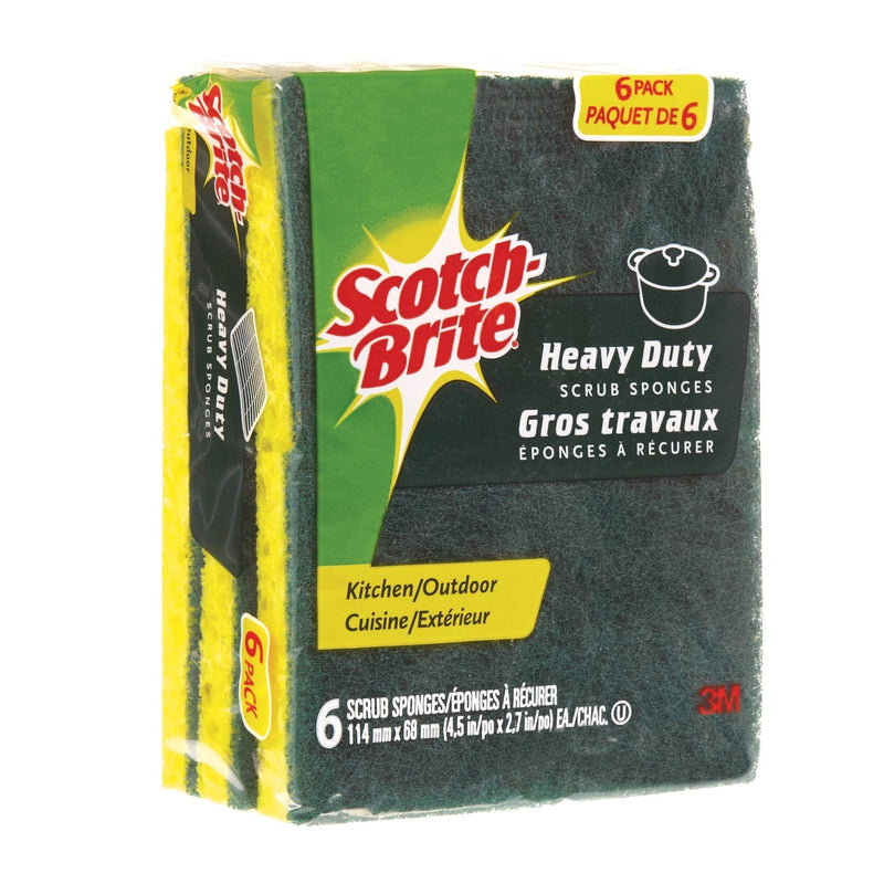3M Scotch-Brite Heavy Duty Scrub Sponge, 6-pk Z0F1