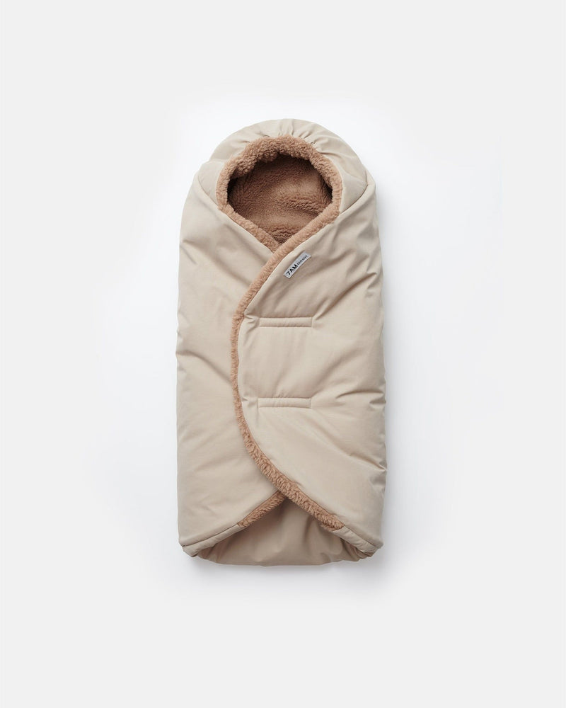 7AM Enfant Nido Benji Sherpa Lining Infant Wrap, Oat C0P2