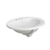 Colony Oval 4-in Center Drop-In Bathroom Sink/Basin, White 20.5x17.5-in N3U7 - product image 1