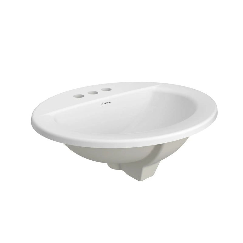Colony Oval 4-in Center Drop-In Bathroom Sink/Basin, White 20.5x17.5-in N3U7