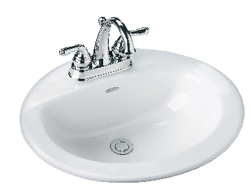 Colony Oval 4-in Center Drop-In Bathroom Sink/Basin, White 20.5x17.5-in N3U7 - product image 2