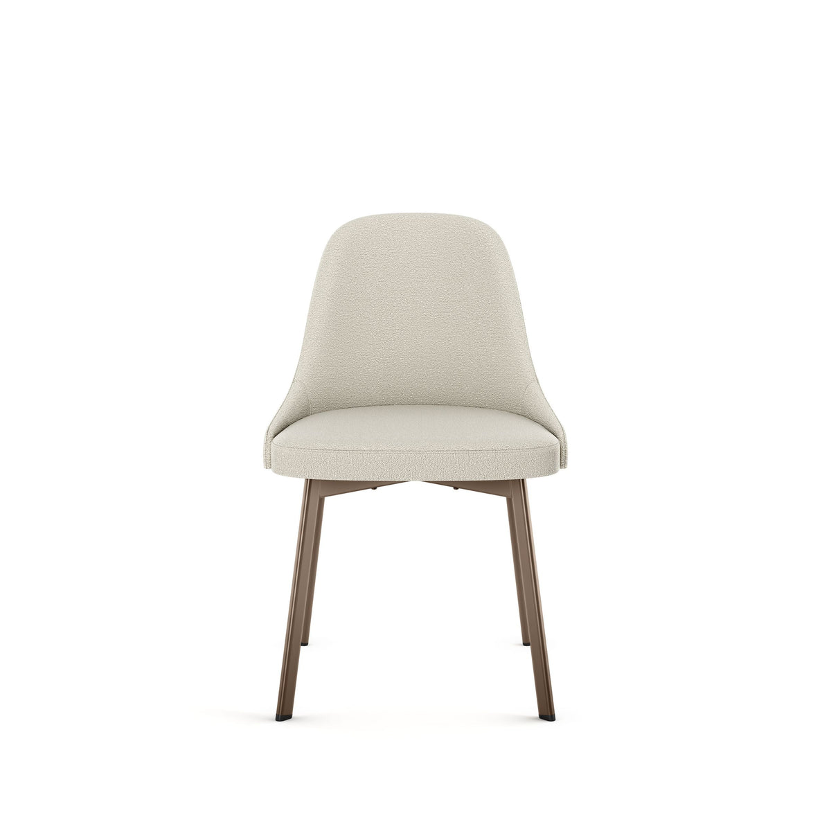 Harper Upholstered Dining Chair, Boucle Polyester Fabric & Bronze Metal Frame T2J9 - product image 2