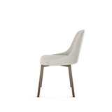 Harper Upholstered Dining Chair, Boucle Polyester Fabric & Bronze Metal Frame T2J9 - product image 3