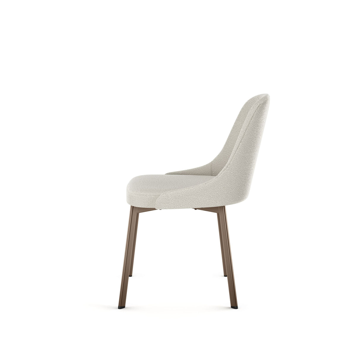 Harper Upholstered Dining Chair, Boucle Polyester Fabric & Bronze Metal Frame T2J9 - product image 3
