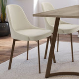 Harper Upholstered Dining Chair, Boucle Polyester Fabric & Bronze Metal Frame T2J9 - product image 5