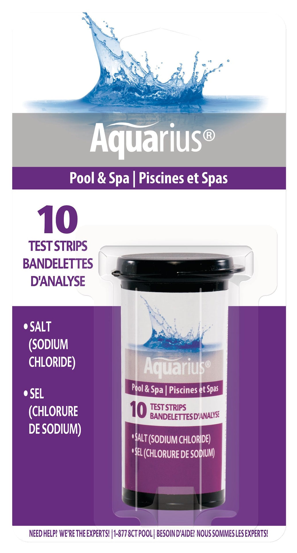 Sodium Chloride Pool & Spa Salt Water Test Strips, 10-pk Q7R0 - product image 1