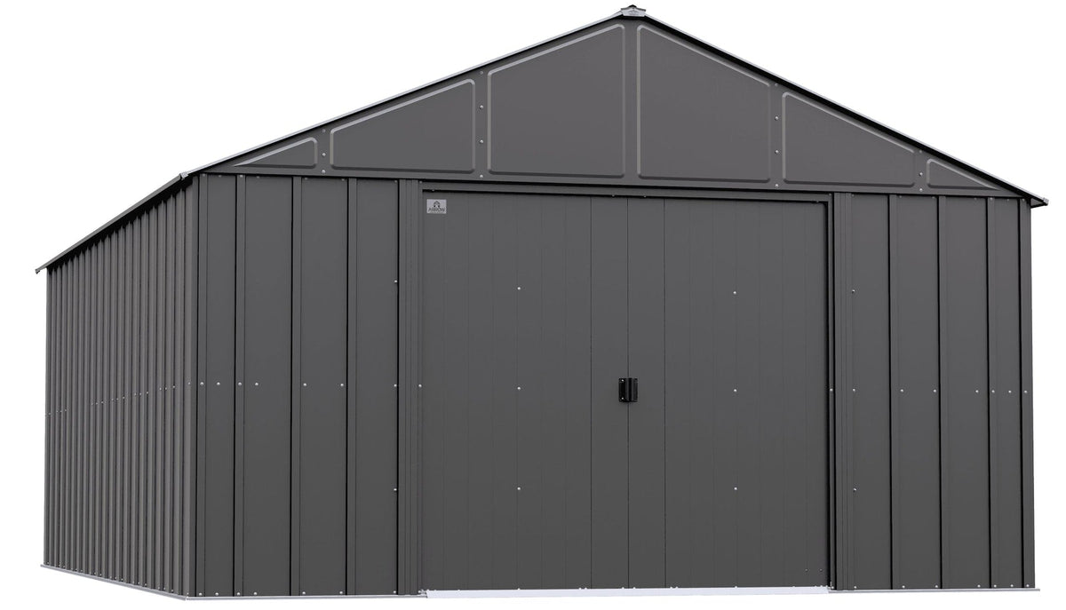Classic 12x17-ft Charcoal Corrosion-Resistant Metal Shed M5V9 - product image 1