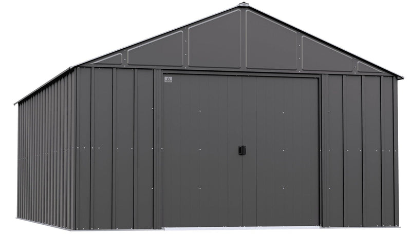 Classic 12x17-ft Charcoal Corrosion-Resistant Metal Shed M5V9