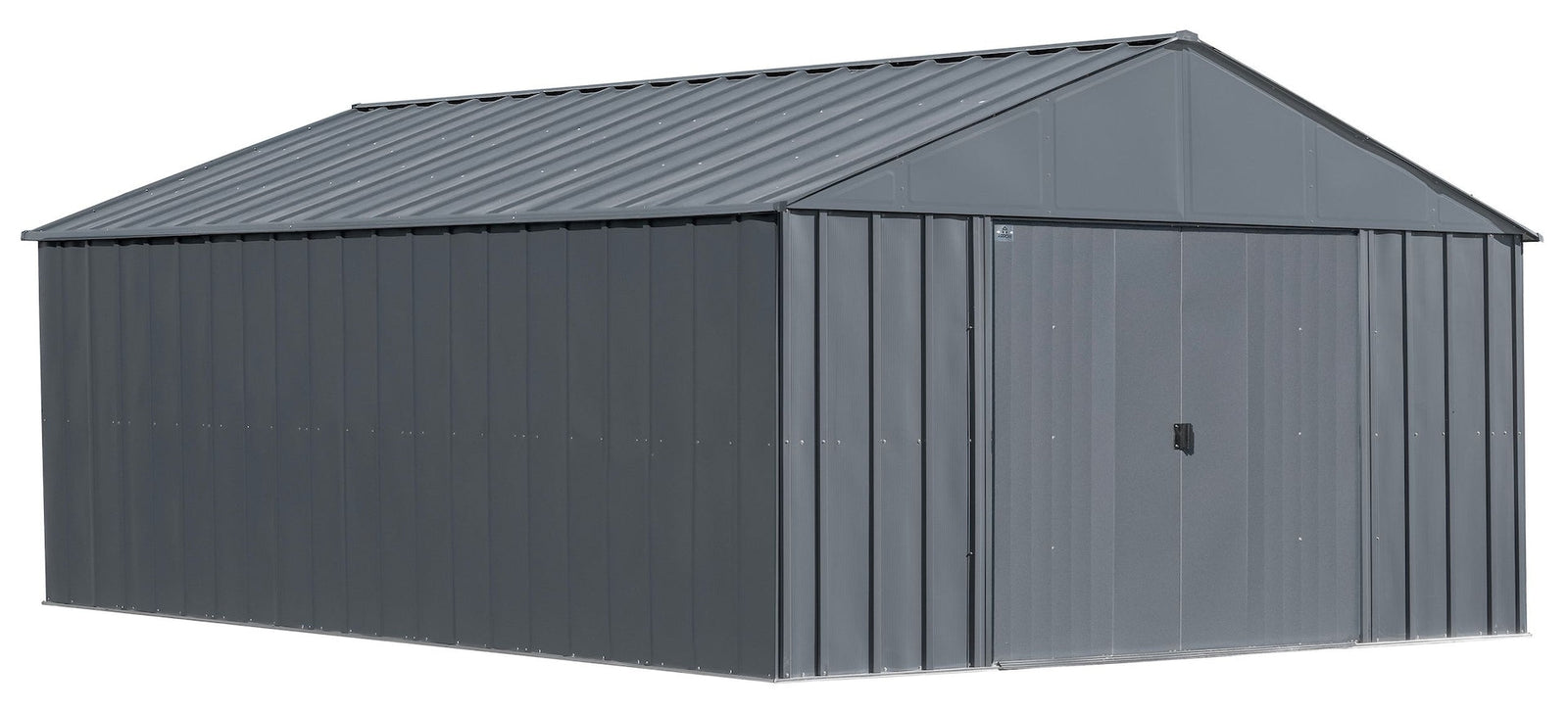 Classic 12x17-ft Charcoal Corrosion-Resistant Metal Shed M5V9 - product image 2