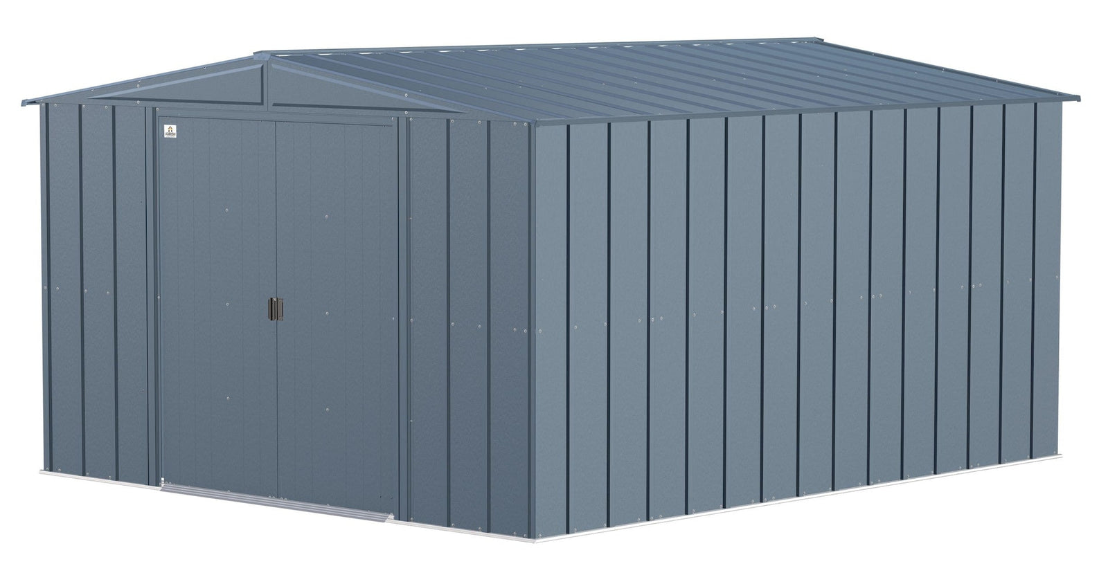 Classic Galvanized Steel Storage Shed, Blue Grey, 10-ft x 12-ft I9E2 - product image 1