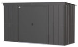 Classic Galvanized Steel Storage Shed, Charcoal, 10-ft x 4-ft S3O3 - product image 1