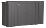 Classic Galvanized Steel Storage Shed, Charcoal, 10-ft x 4-ft S3O3 - product image 2