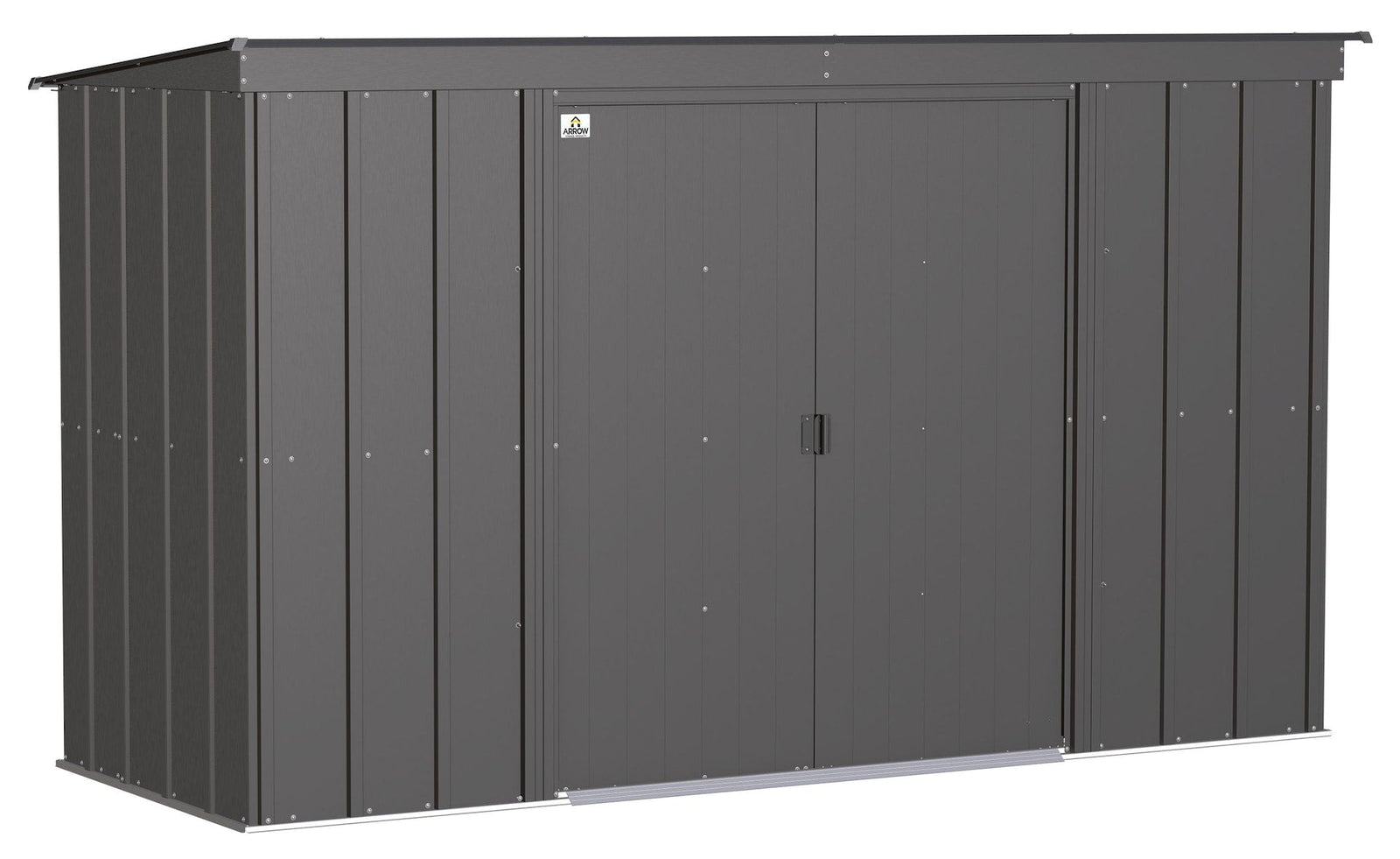 Classic Galvanized Steel Storage Shed, Charcoal, 10-ft x 4-ft S3O3 - product image 2
