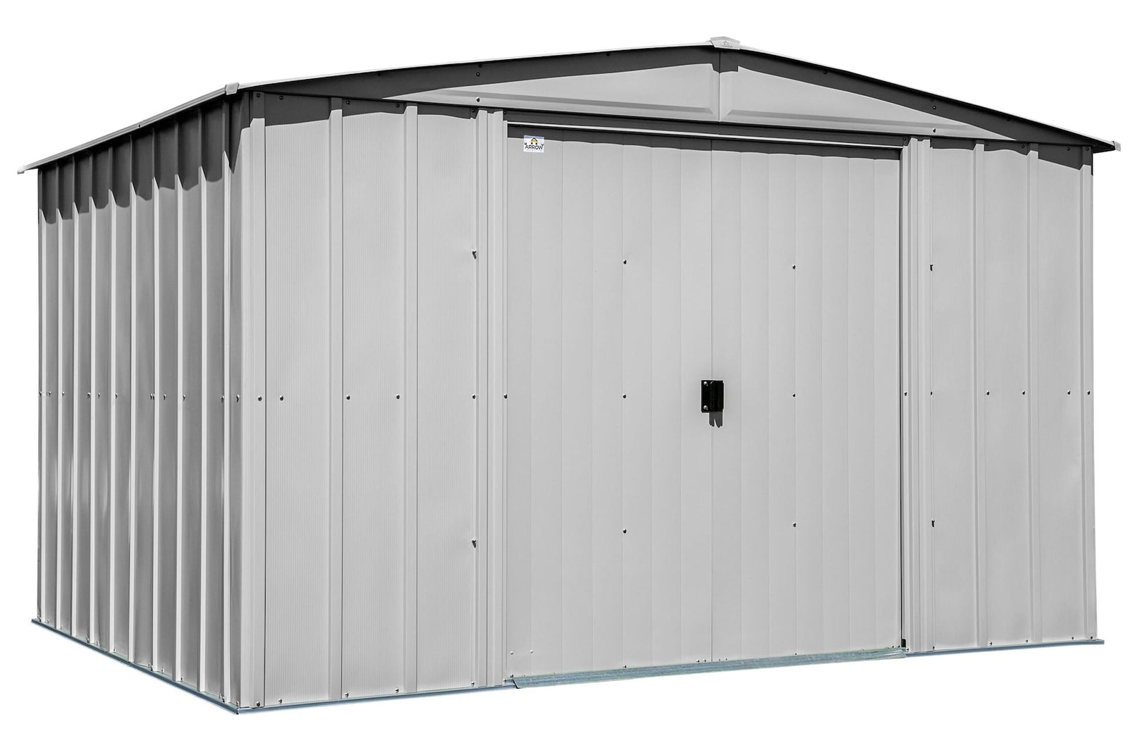 Classic Galvanized Steel Storage Shed, Flute Grey, 10-ft x 8-ft M0H3 - product image 3