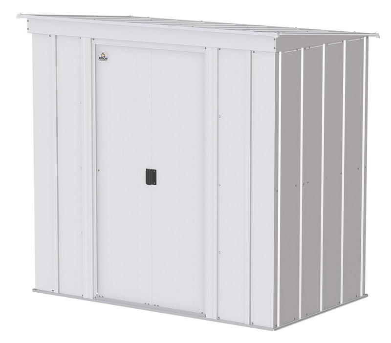 Classic Galvanized Steel Storage Shed, Flute Grey, 6-ft x 4-ft G1A6