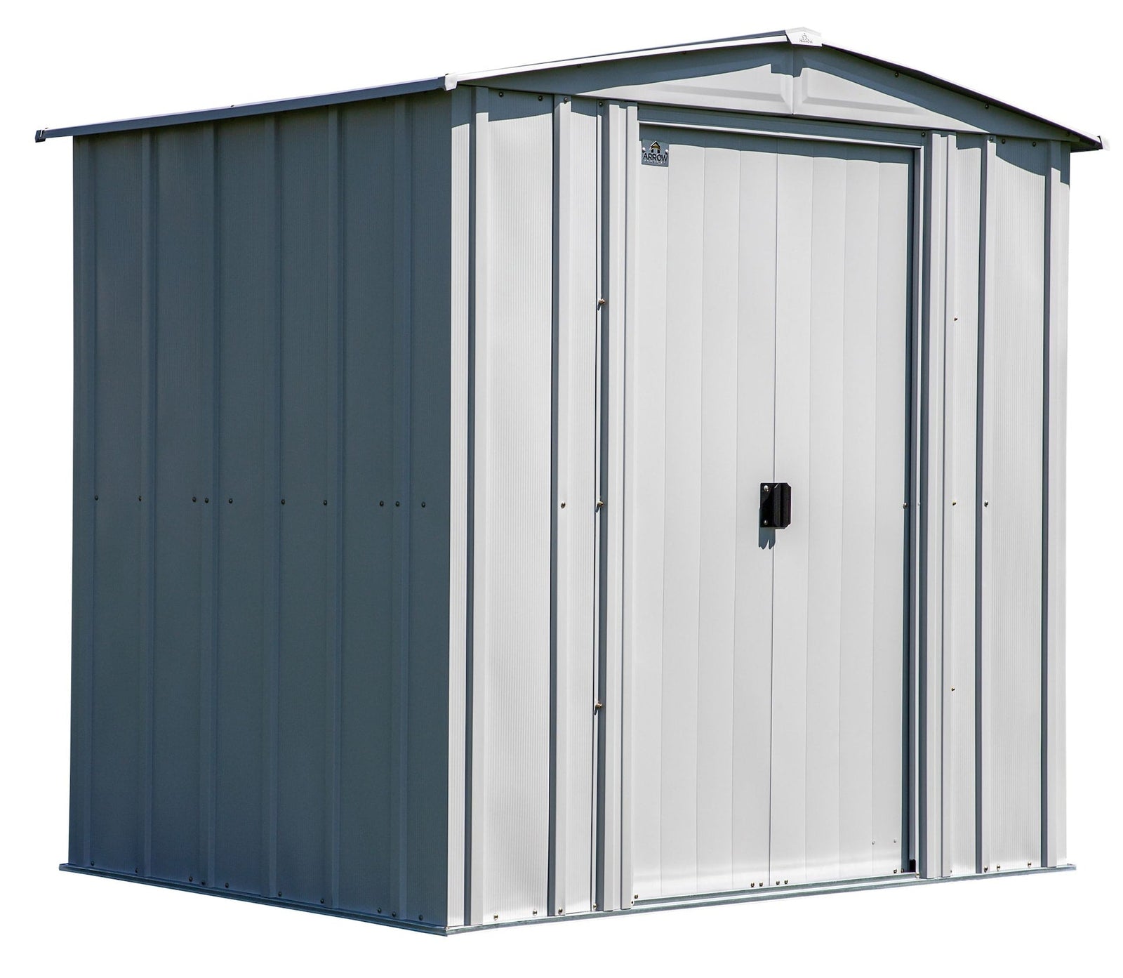 Classic Galvanized Steel Storage Shed, Flute Grey, 6-ft x 5-ft V2Q4 - product image 3