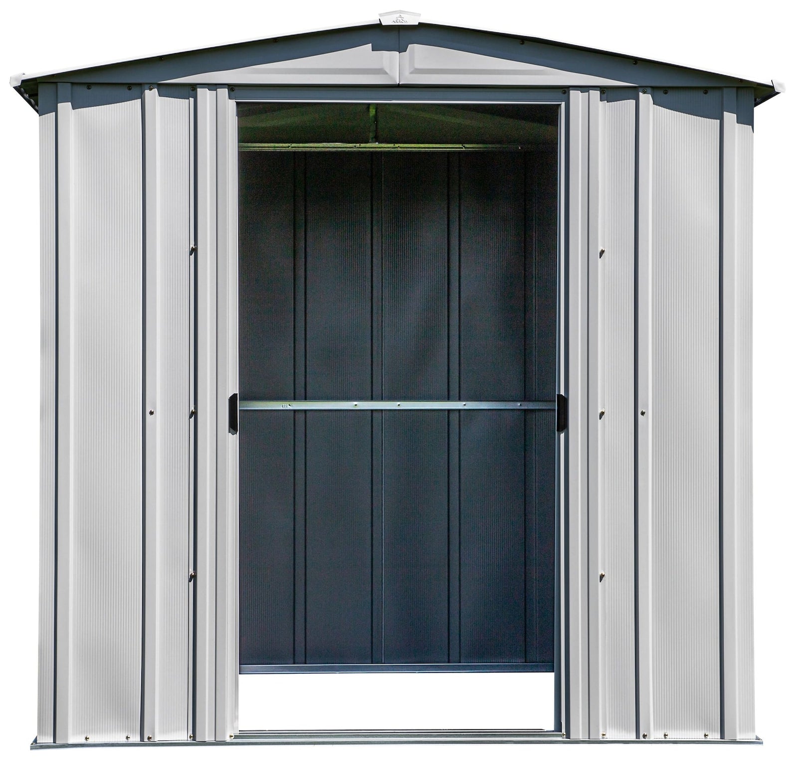 Classic Galvanized Steel Storage Shed, Flute Grey, 6-ft x 5-ft V2Q4 - product image 4